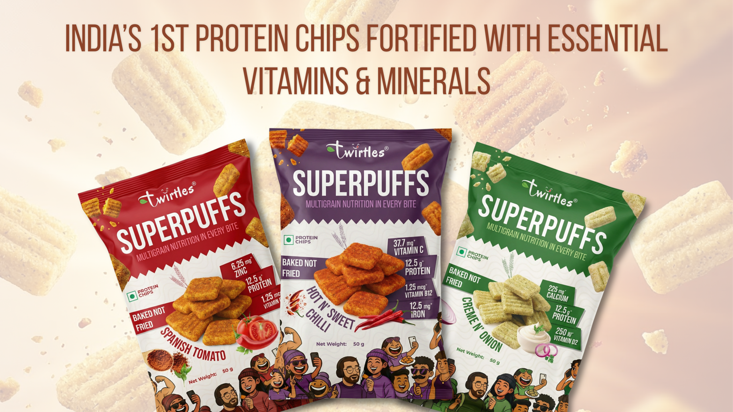 India’s 1st Protein chips fortified with essential Vitamins & Minerals (3840 x 2160 px)